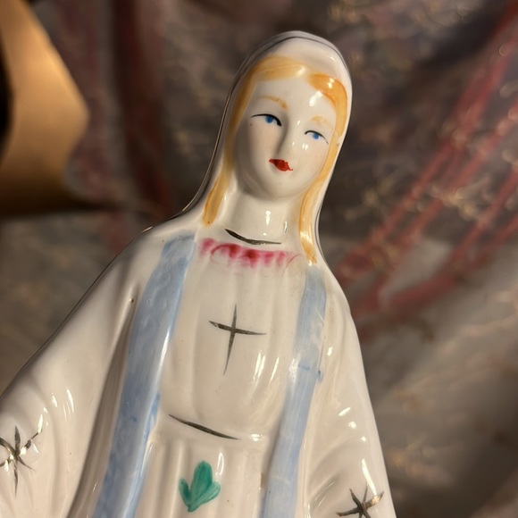 Accents Porcelain Statue Of Mary Mini Statue Of The Blessed Mother Of